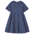 Niyage Girls Dress Vintage Lace with Bell Sleeve Toddler Little Girls Elegant Princess Party Dresses Navy Bule 80 by Dealightful Finds