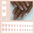 Simple Nude Color Mid-length Square Fake Nails by Dealightful Finds