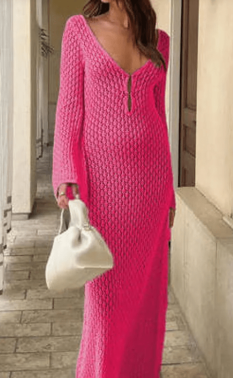 Women's Solid Beach Dress by Dealightful Finds