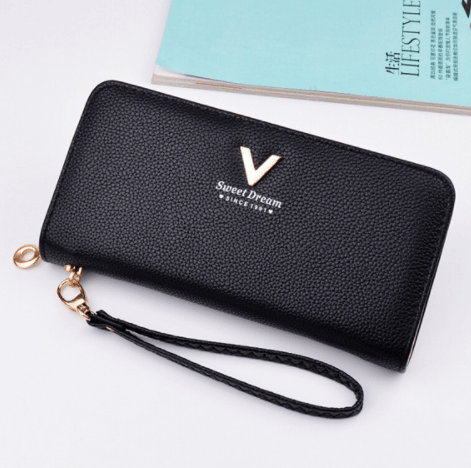Long Zipper Leather Wallets for Women by Dealightful Finds
