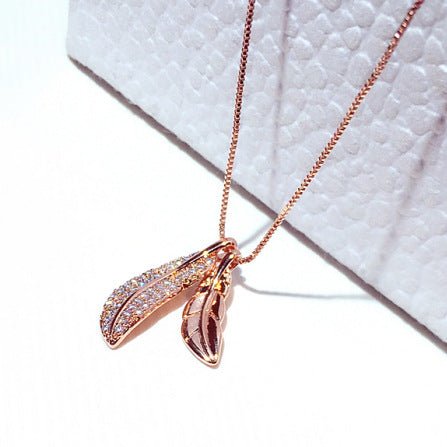Fashionable Korean Style Leaf Pendant Choker Necklace by Dealightful Finds