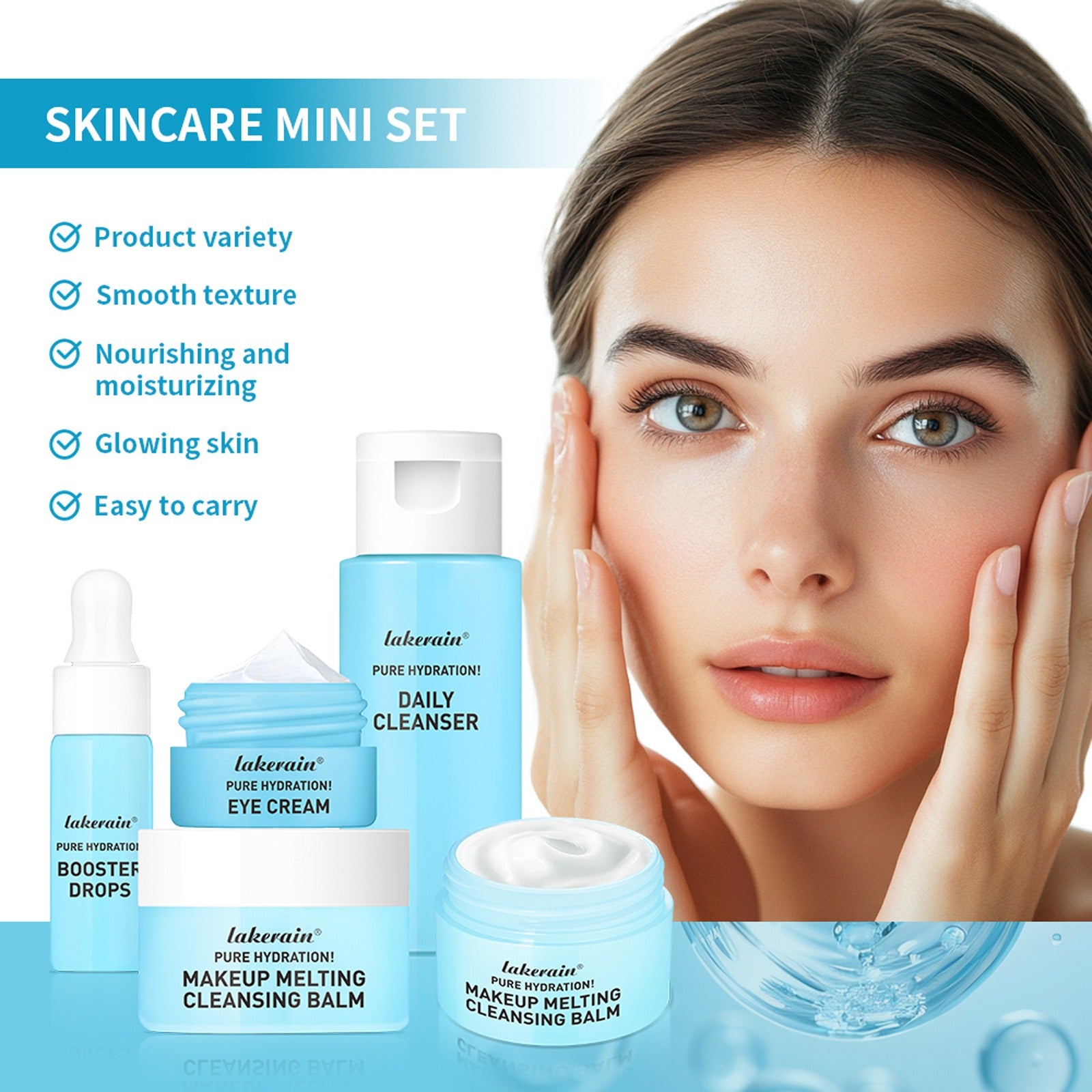 Blue Mini Skin Care Set by Dealightful Finds