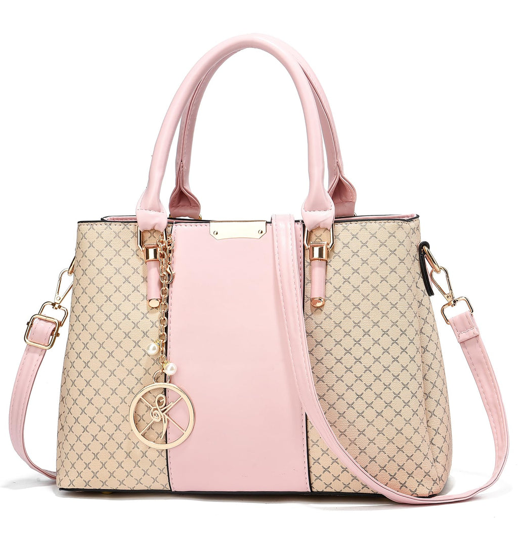 Purse and Handbags for Women 3 Zip Compartments Tote Bag Designer Shoulder Purse Top Handle Satchel Bags by Dealightful Finds