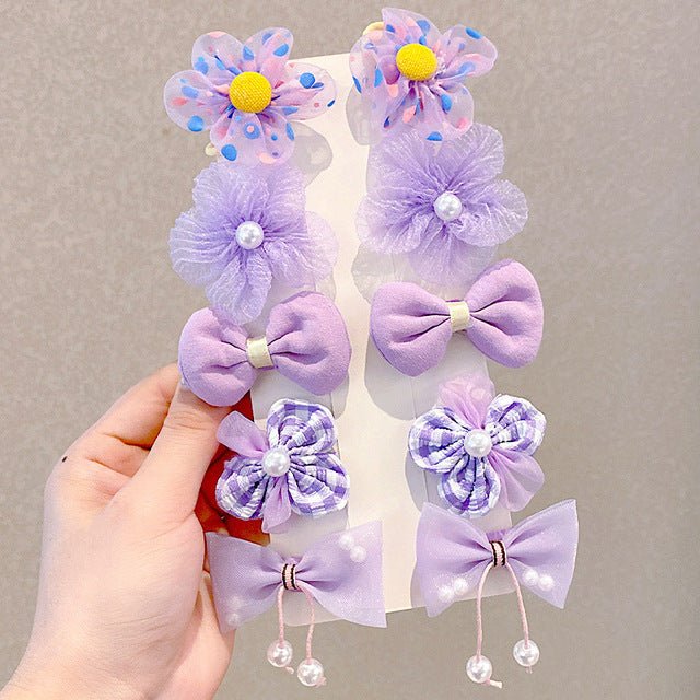 Cute Mesh Hair Clip Set for Little Girls by Dealightful Finds
