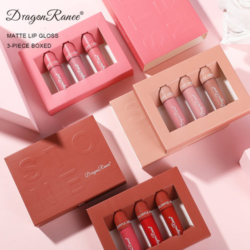 3-Piece Matte Lip Gloss Set - Non-Stick to Cup by Dealightful Finds
