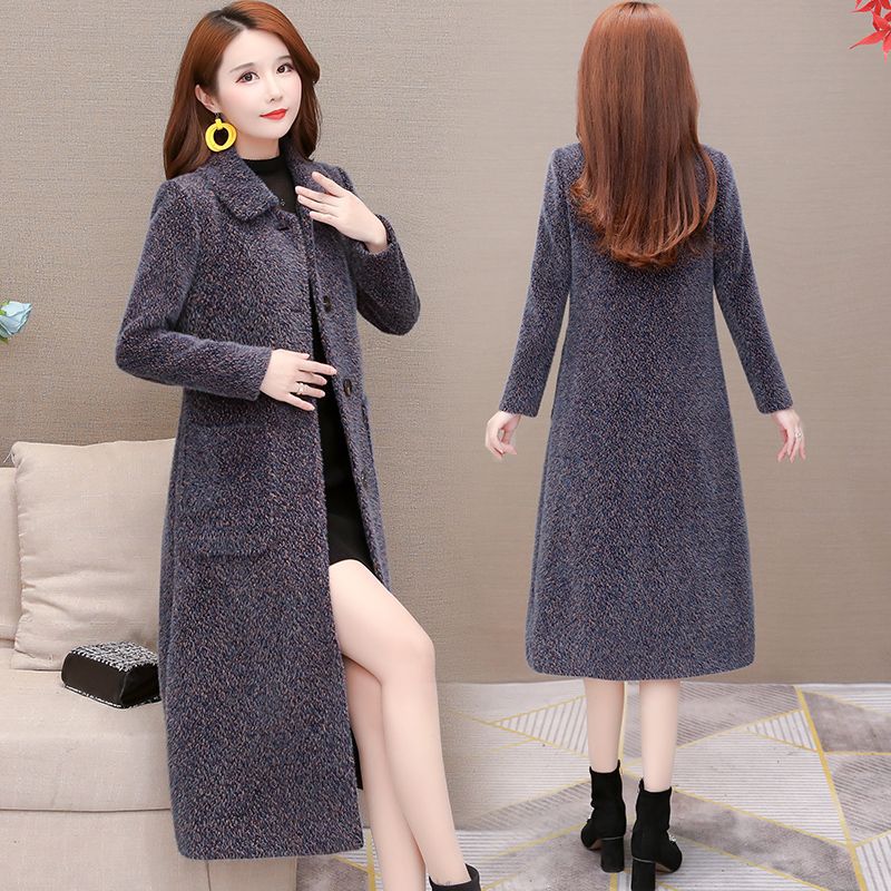 Mid-Length Padded Imitation Mink Fleece Coat for Women by Dealightful Finds