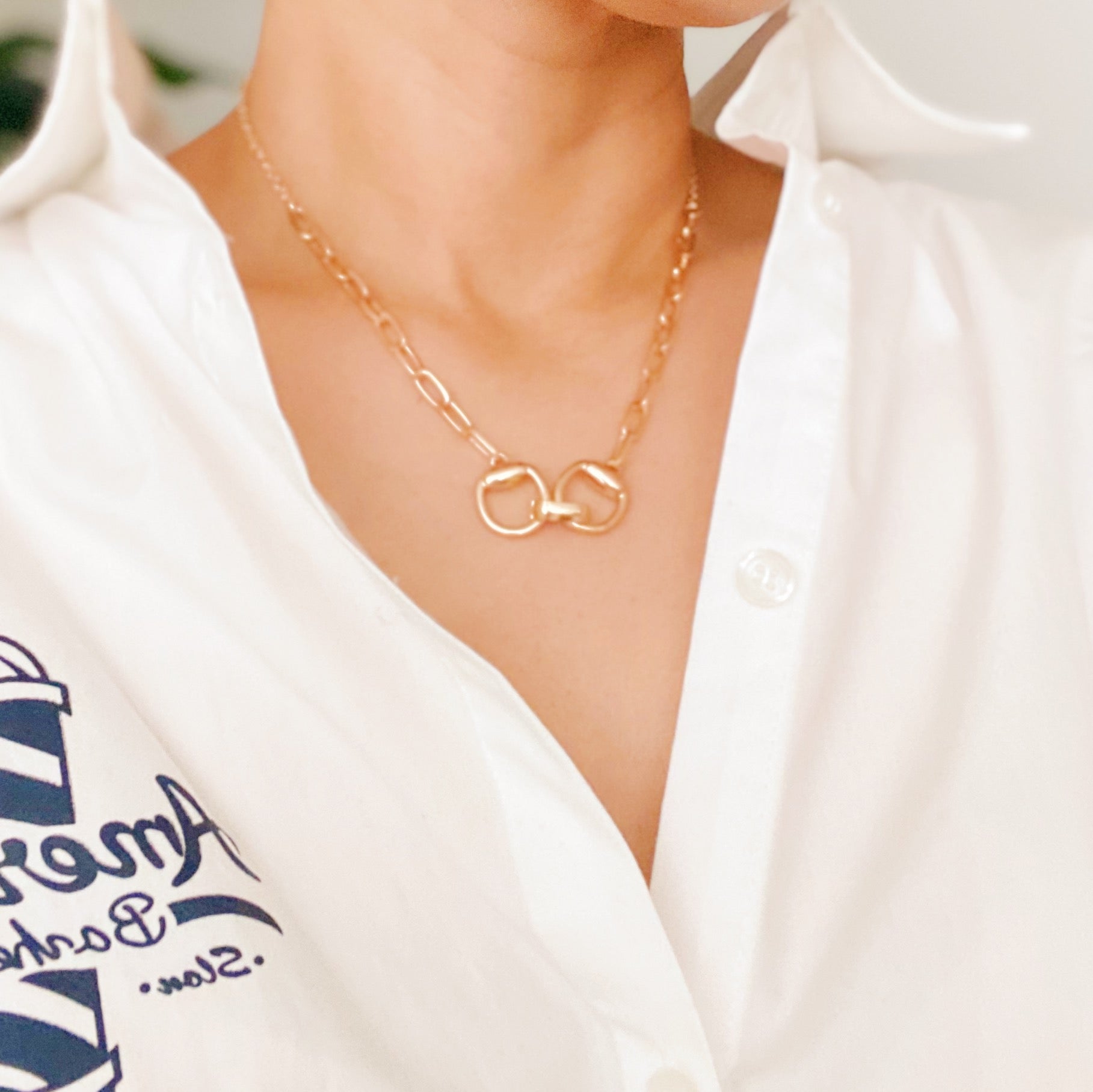 Equestrian Pendant Chain Necklace by Dealightful Finds