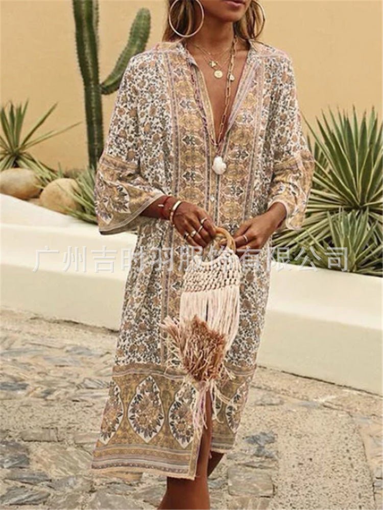 Casual Vacation Style Printed Jumpsuit Shorts by Dealightful Finds