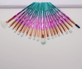 20-Piece Eye Brush Set with Colorful Diamond Handles by Dealightful Finds