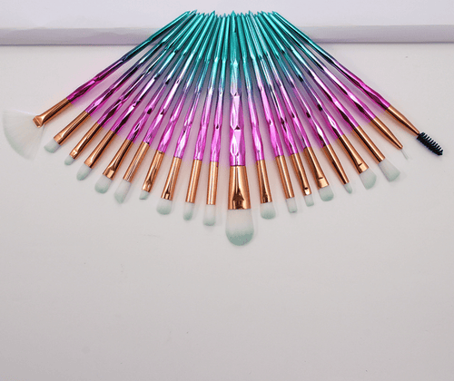20-Piece Eye Brush Set with Colorful Diamond Handles by Dealightful Finds