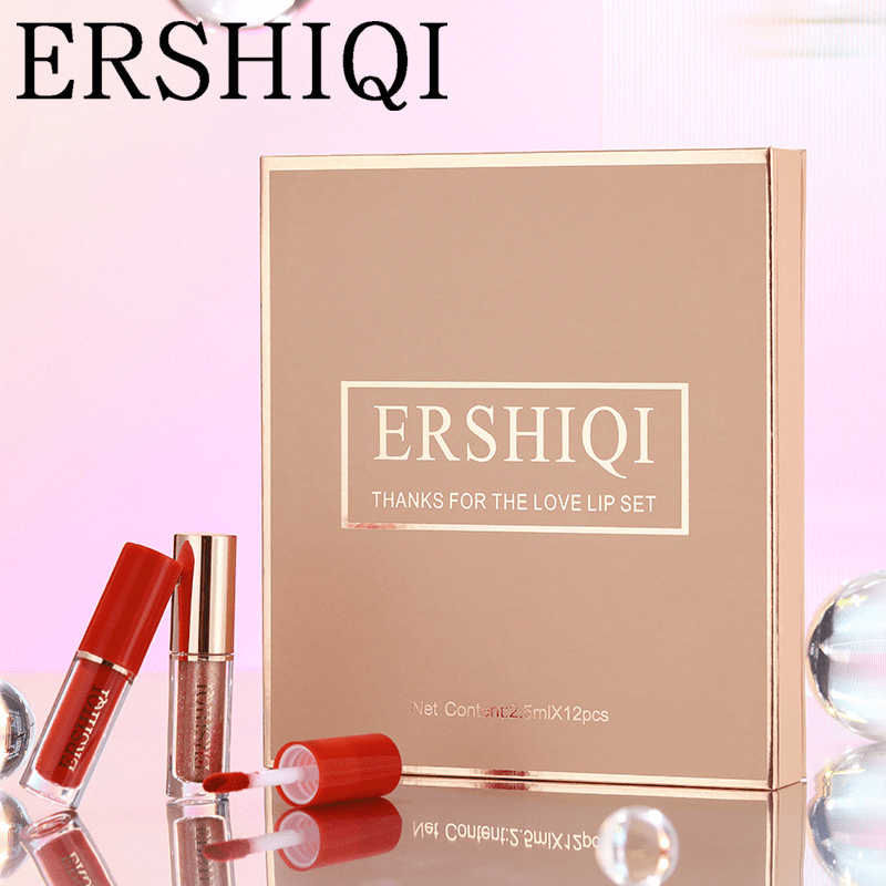 12 pcs Moisturizing Velvet Matte Lipstick Gift Box by Dealightful Finds