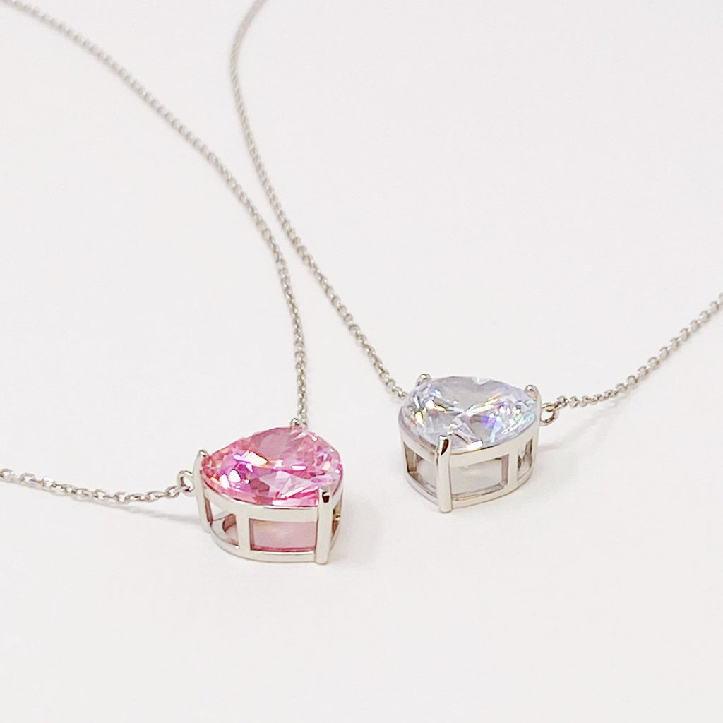 Absolute Beauty Sterling Silver Heart Necklace by Dealightful Finds