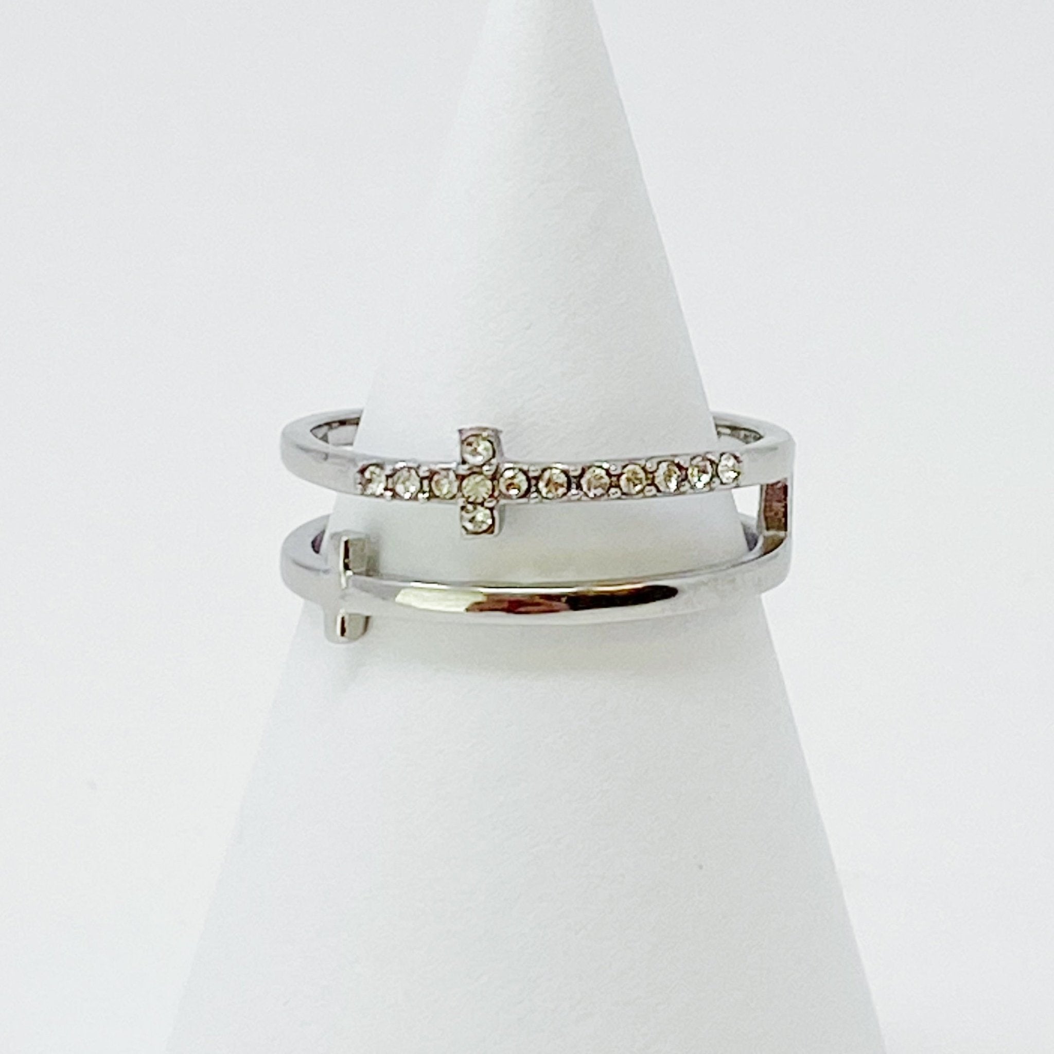 Forever Double Cross Ring by Dealightful Finds