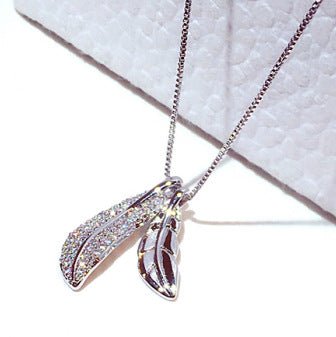 Fashionable Korean Style Leaf Pendant Choker Necklace by Dealightful Finds