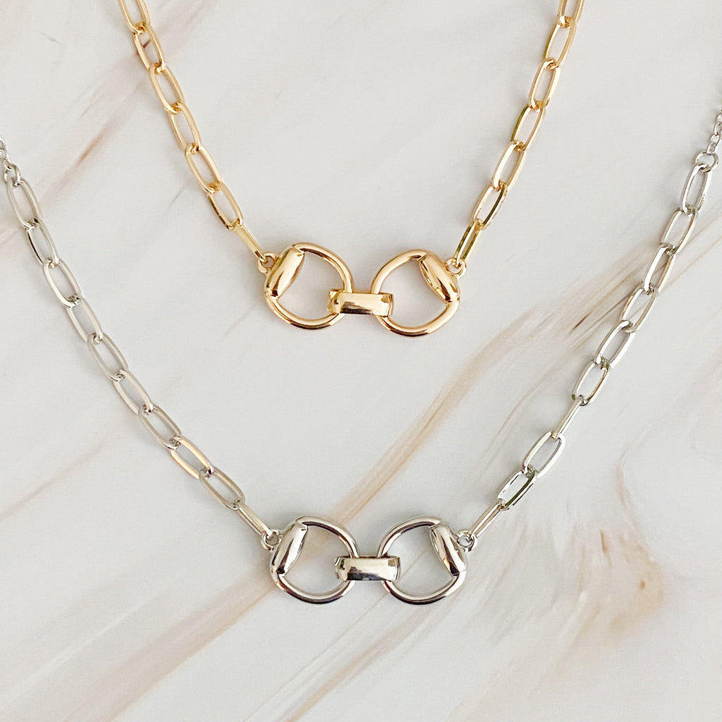 Equestrian Pendant Chain Necklace by Dealightful Finds