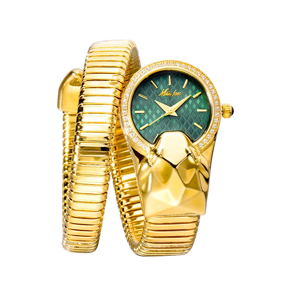 MISSFOX Women’s Fashionable Snake Bracelet Watch by Dealightful Finds