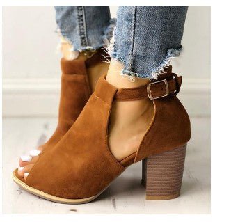 Fish Mouth Super High Heel Thick Heel Sandals for Women by Dealightful Finds
