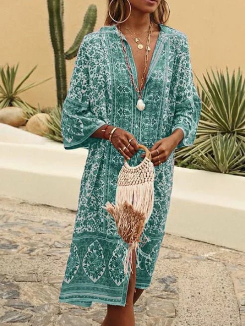 Casual Vacation Style Printed Jumpsuit Shorts by Dealightful Finds