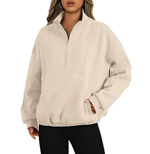Women’s Half Zip Sweater by Dealightful Finds