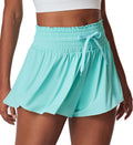 IUGA Flowy Shorts Butterfly Shorts for Women High Waisted Preppy Clothes Golf Workout Athletic Shorts Spandex Cheer Shorts Green by Dealightful Finds