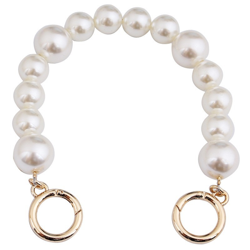 Fashion Simple Mixed Beads Imitation Pearl Bag Chain by Dealightful Finds