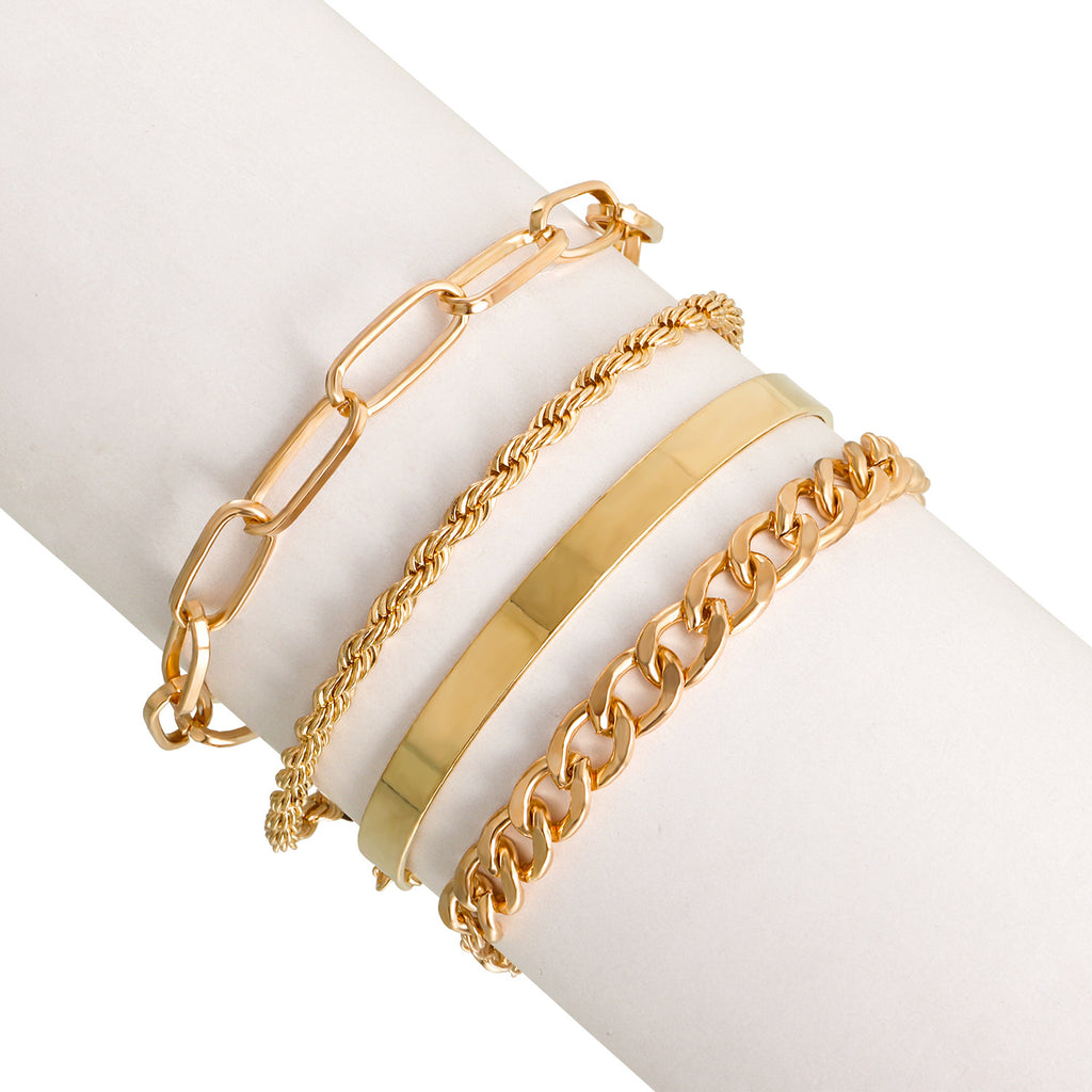 B1136 Women's Fashionable Gold Chunky Chain Bracelet by Dealightful Finds