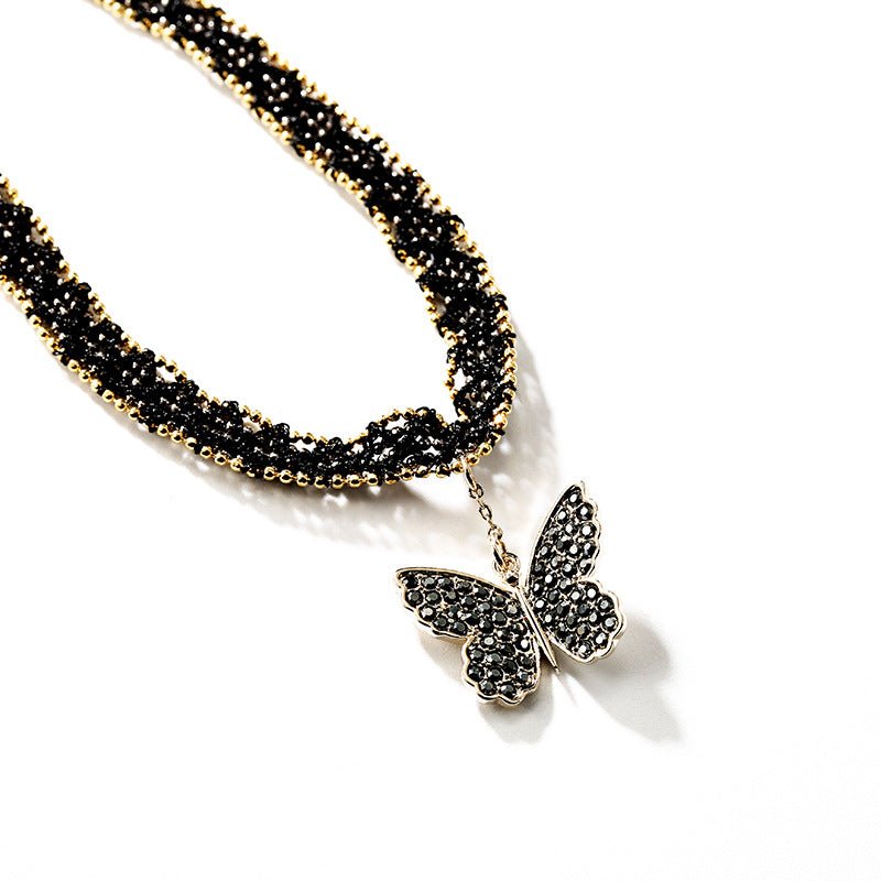 Trendy Butterfly Pendant Choker Necklace for Women by Dealightful Finds