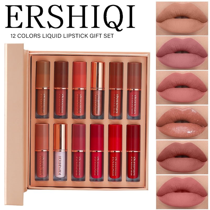 12 pcs Moisturizing Velvet Matte Lipstick Gift Box by Dealightful Finds