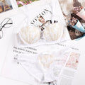 Lace Embroidered Wireless Bra and Lingerie Set by Dealightful Finds