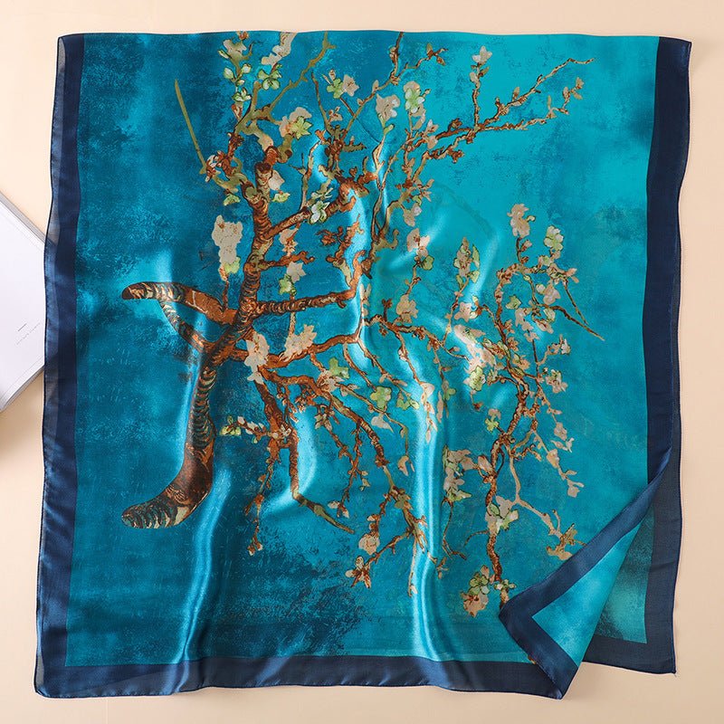 Beach Sunscreen Shawl, Versatile Long Scarf, Silk Scarf by Dealightful Finds