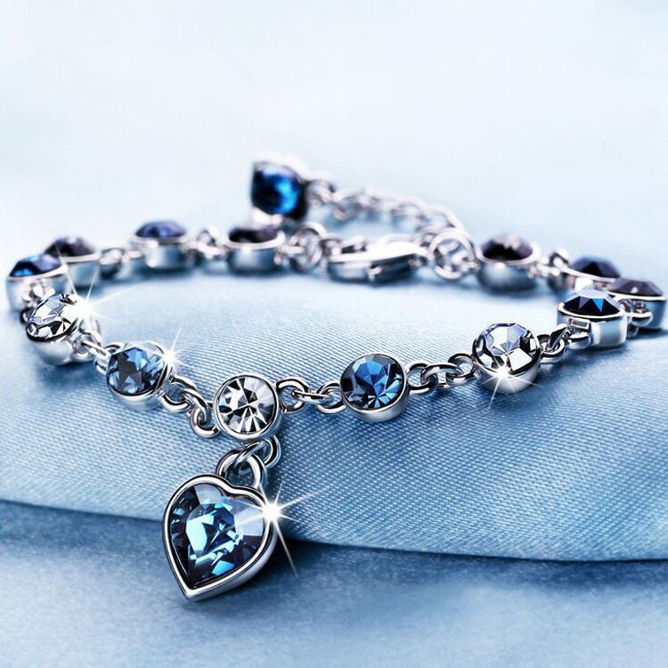 Heart of the Ocean Pink Crystal Bracelet by Dealightful Finds