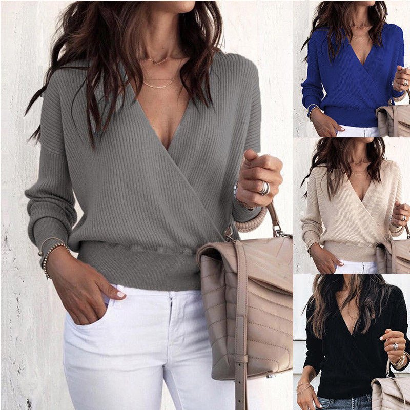 Fashionable Deep V-Neck Bat Sleeve Top for Women by Dealightful Finds