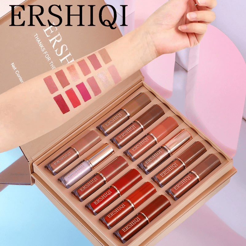 12 pcs Moisturizing Velvet Matte Lipstick Gift Box by Dealightful Finds