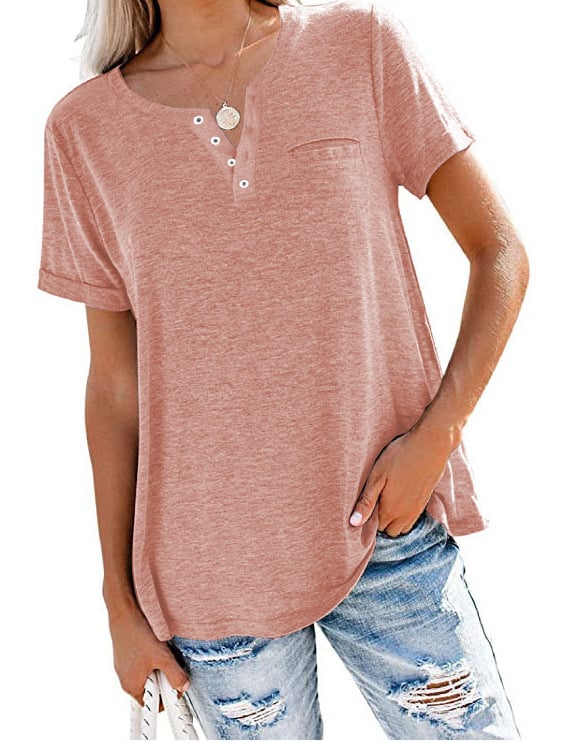 Casual Solid Color Loose Long Sleeve T-Shirt by Dealightful Finds