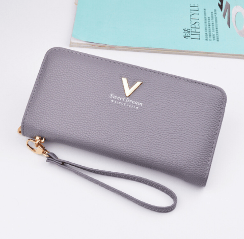 Long Zipper Leather Wallets for Women by Dealightful Finds