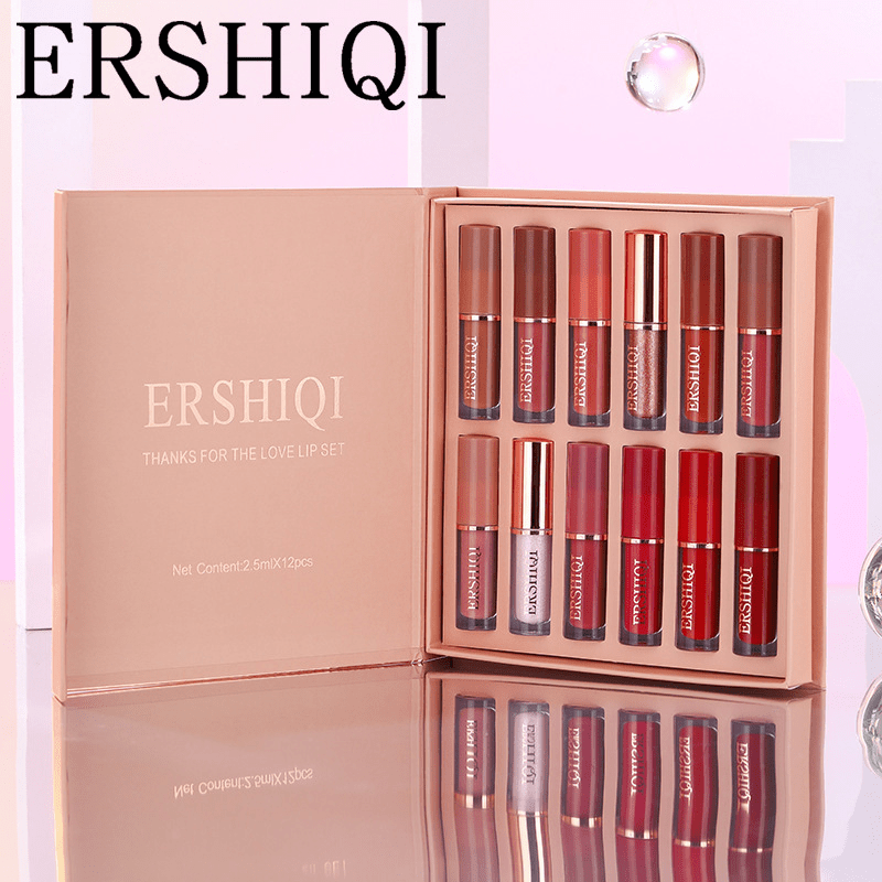 12 pcs Moisturizing Velvet Matte Lipstick Gift Box by Dealightful Finds