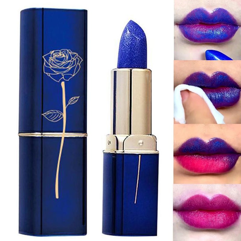 LESSXCOCO Blue Maggie Color Changing Lipstick, Waterproof by Dealightful Finds