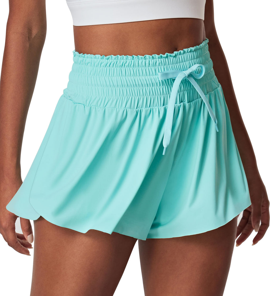 IUGA Flowy Shorts Butterfly Shorts for Women High Waisted Preppy Clothes Golf Workout Athletic Shorts Spandex Cheer Shorts Green by Dealightful Finds