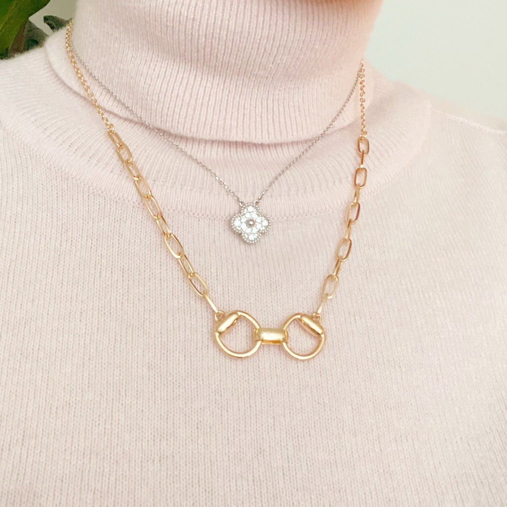 Equestrian Pendant Chain Necklace by Dealightful Finds
