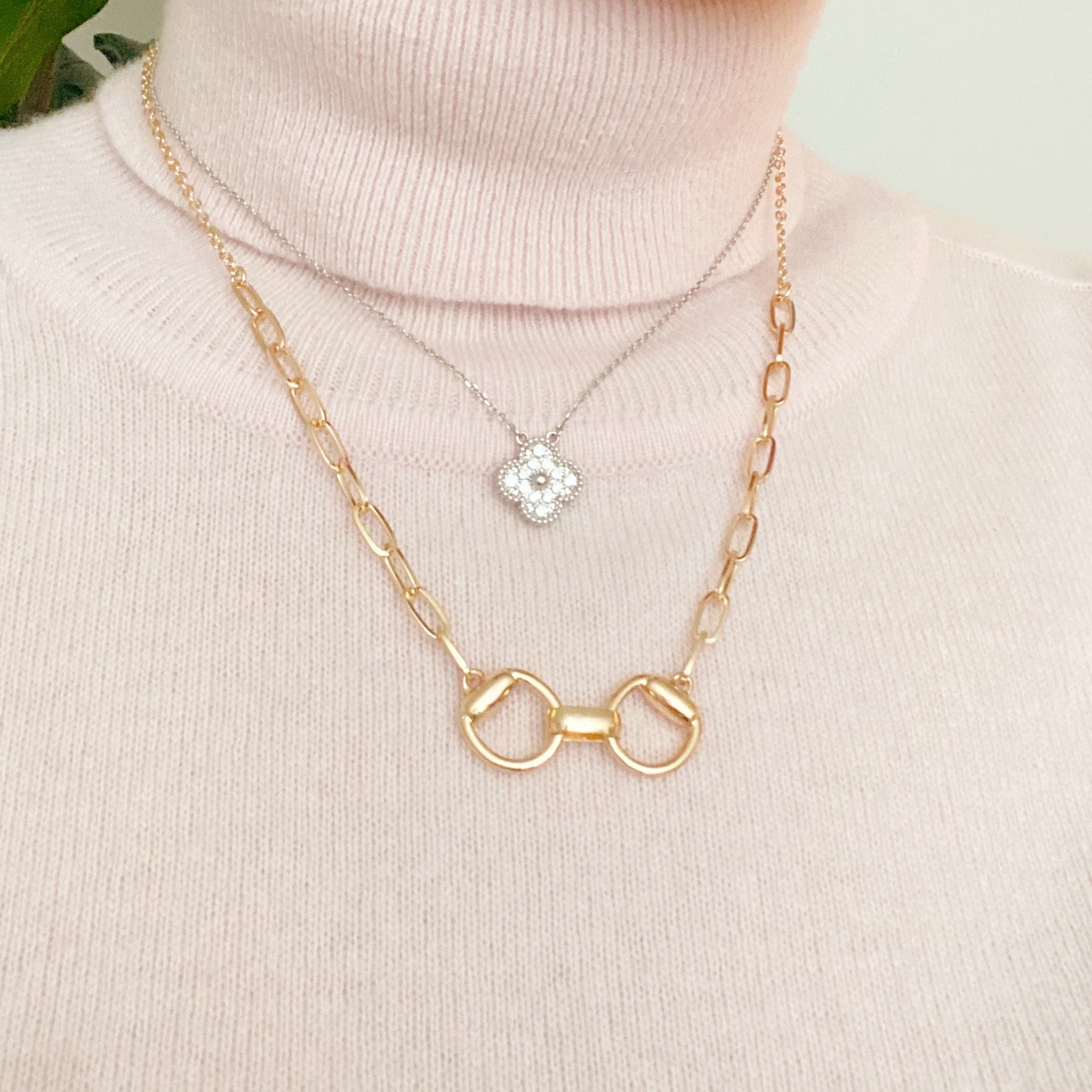 Equestrian Pendant Chain Necklace by Dealightful Finds