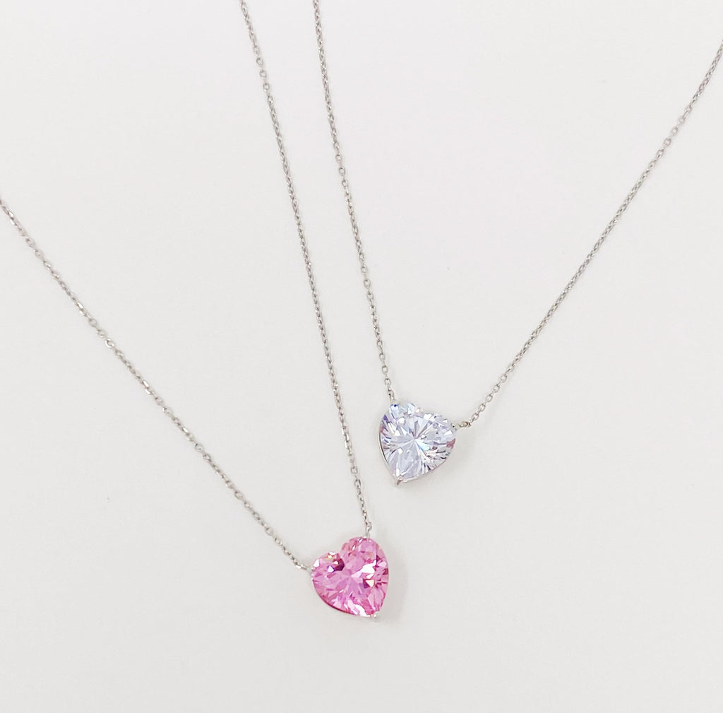 Absolute Beauty Sterling Silver Heart Necklace by Dealightful Finds