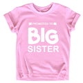 Promoted to Big Sister Shirt for Little Girls Toddler Baby Announcement Outfits (US Age 6 Years White on Pink) by Dealightful Finds