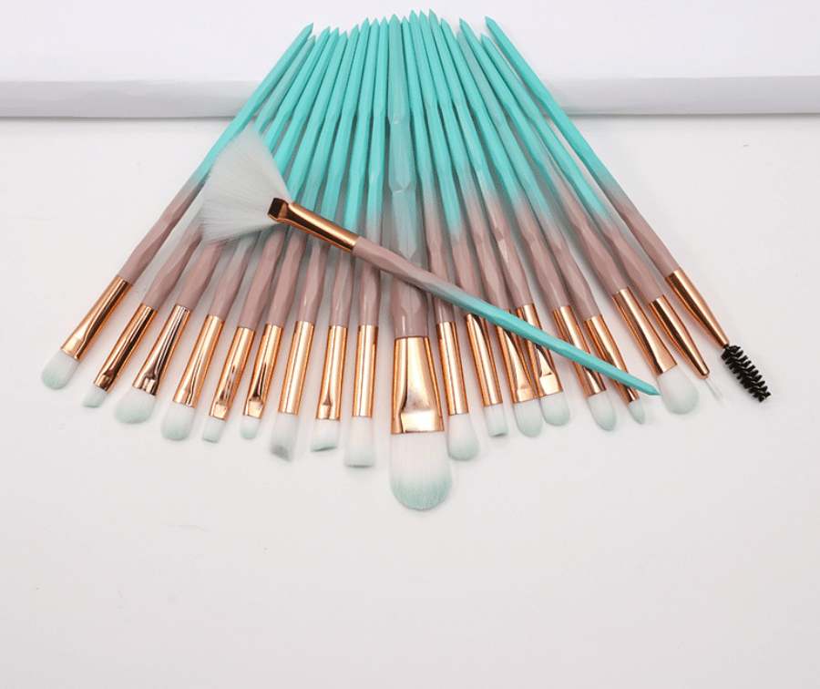 20-Piece Eye Brush Set with Colorful Diamond Handles by Dealightful Finds