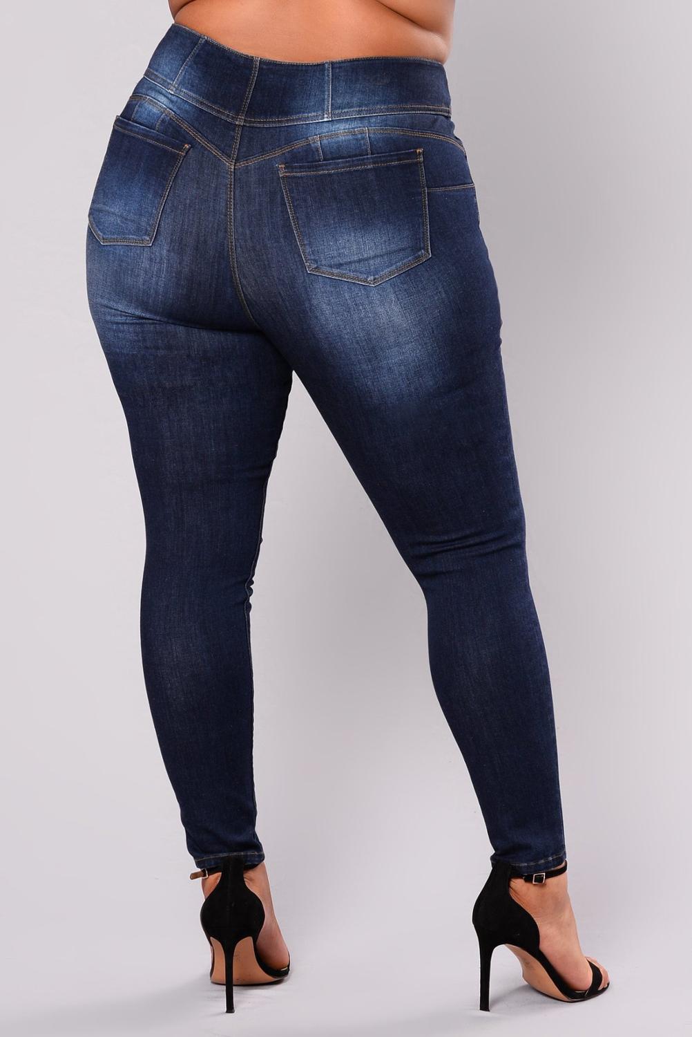Plus Size High Waist Skinny Jeans for Women (L-5XL) by Dealightful Finds