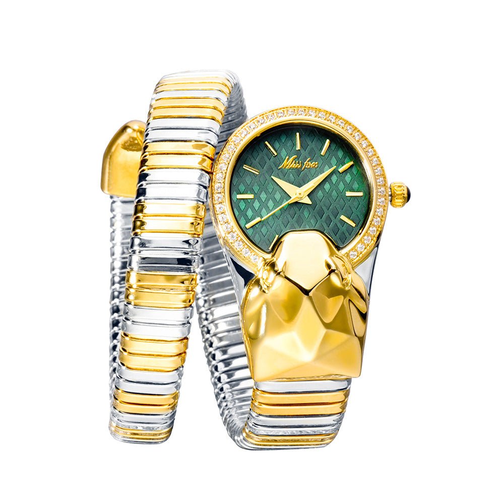 MISSFOX Women’s Fashionable Snake Bracelet Watch by Dealightful Finds