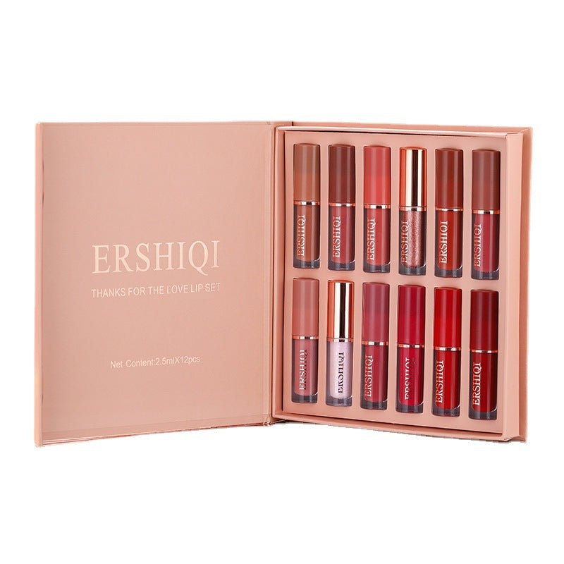 12 pcs Moisturizing Velvet Matte Lipstick Gift Box by Dealightful Finds