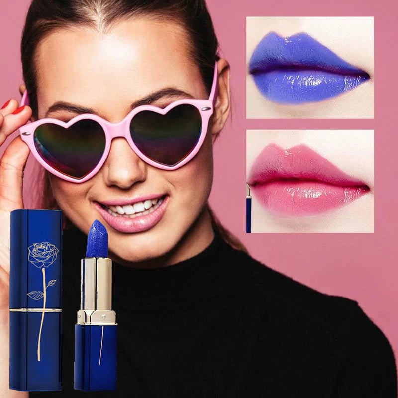 LESSXCOCO Blue Maggie Color Changing Lipstick, Waterproof by Dealightful Finds