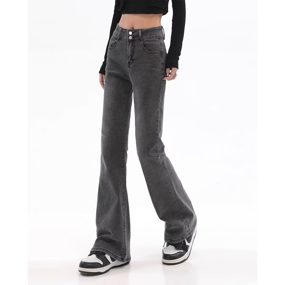 Retro American Women’s Slightly Flared Jeans by Dealightful Finds