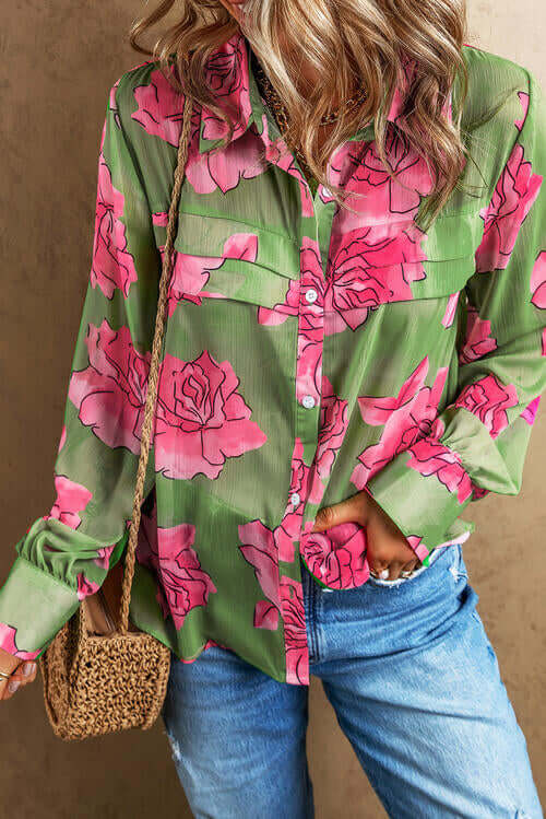 Rosy Long Sleeve Shirt by Dealightful Finds