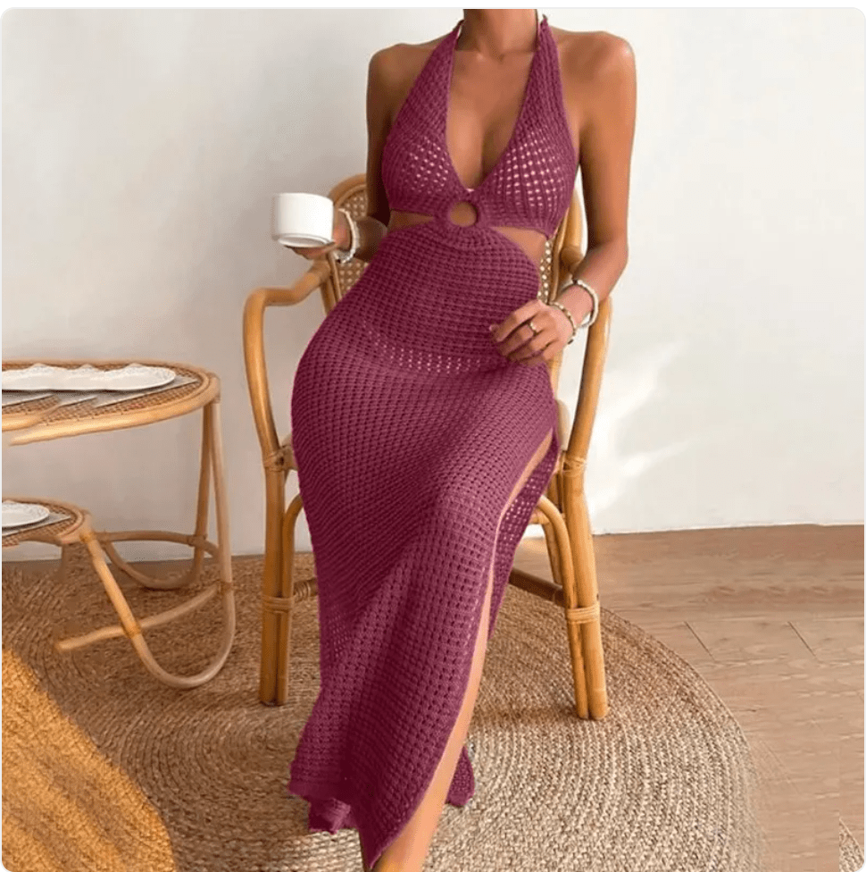 Women’s Solid Color Beach Dress by Dealightful Finds
